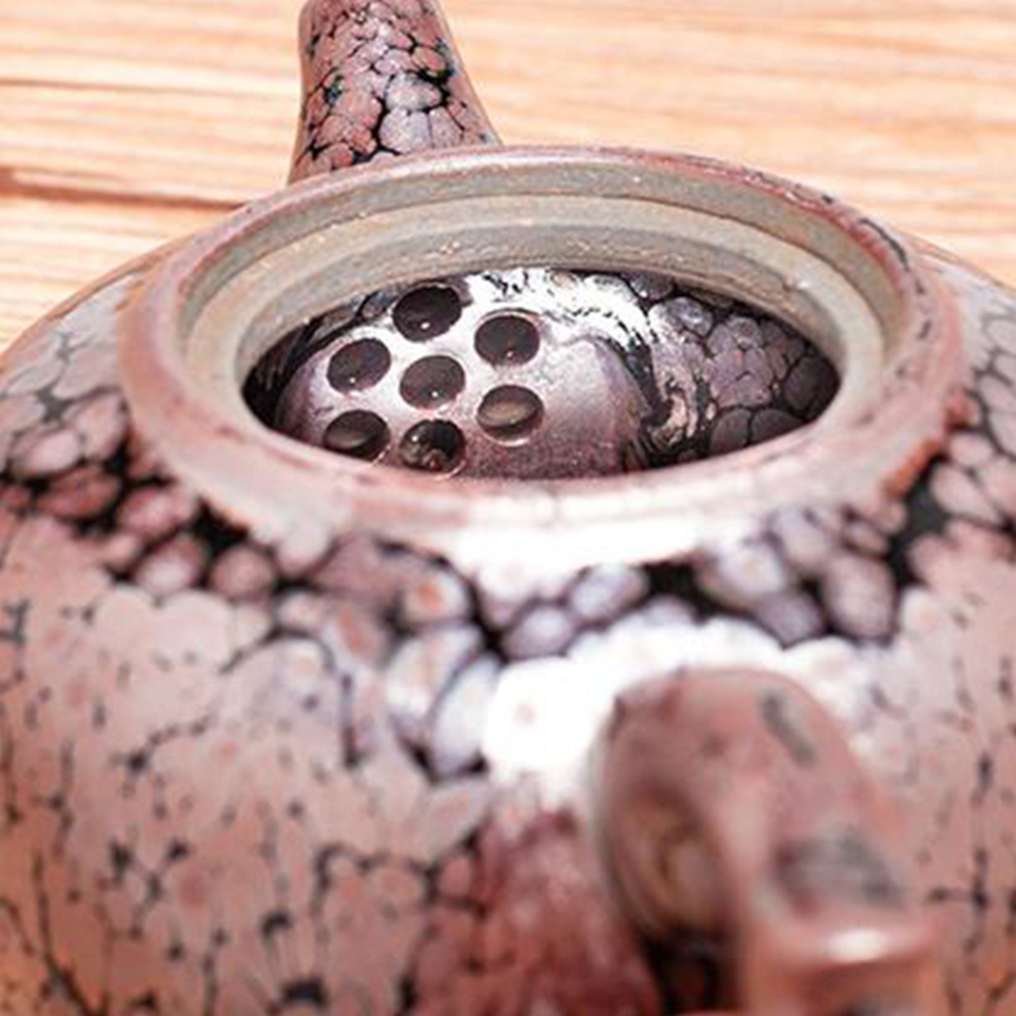 Tenmoku - Cherry Bloom Teapot