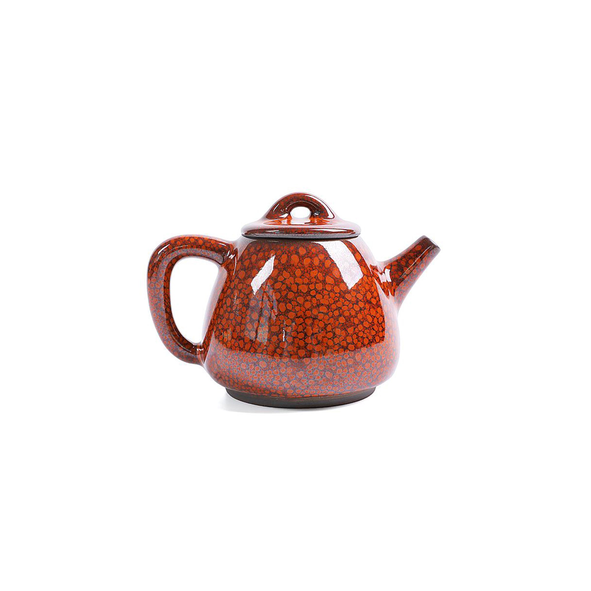Tenmoku - Ember Dot Teapot