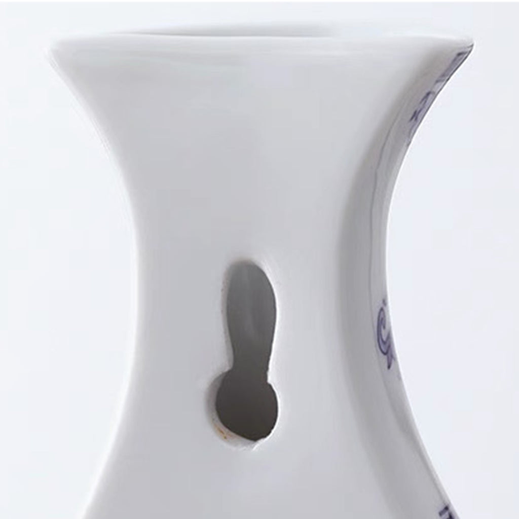 Vintage Blue & White Porcelain Wall Vase