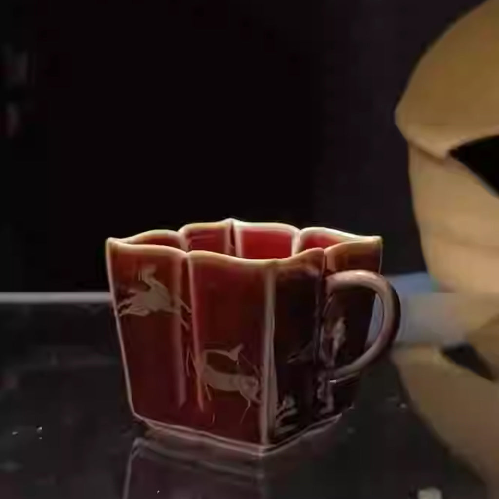 Auspicious Leaping Deer Cup