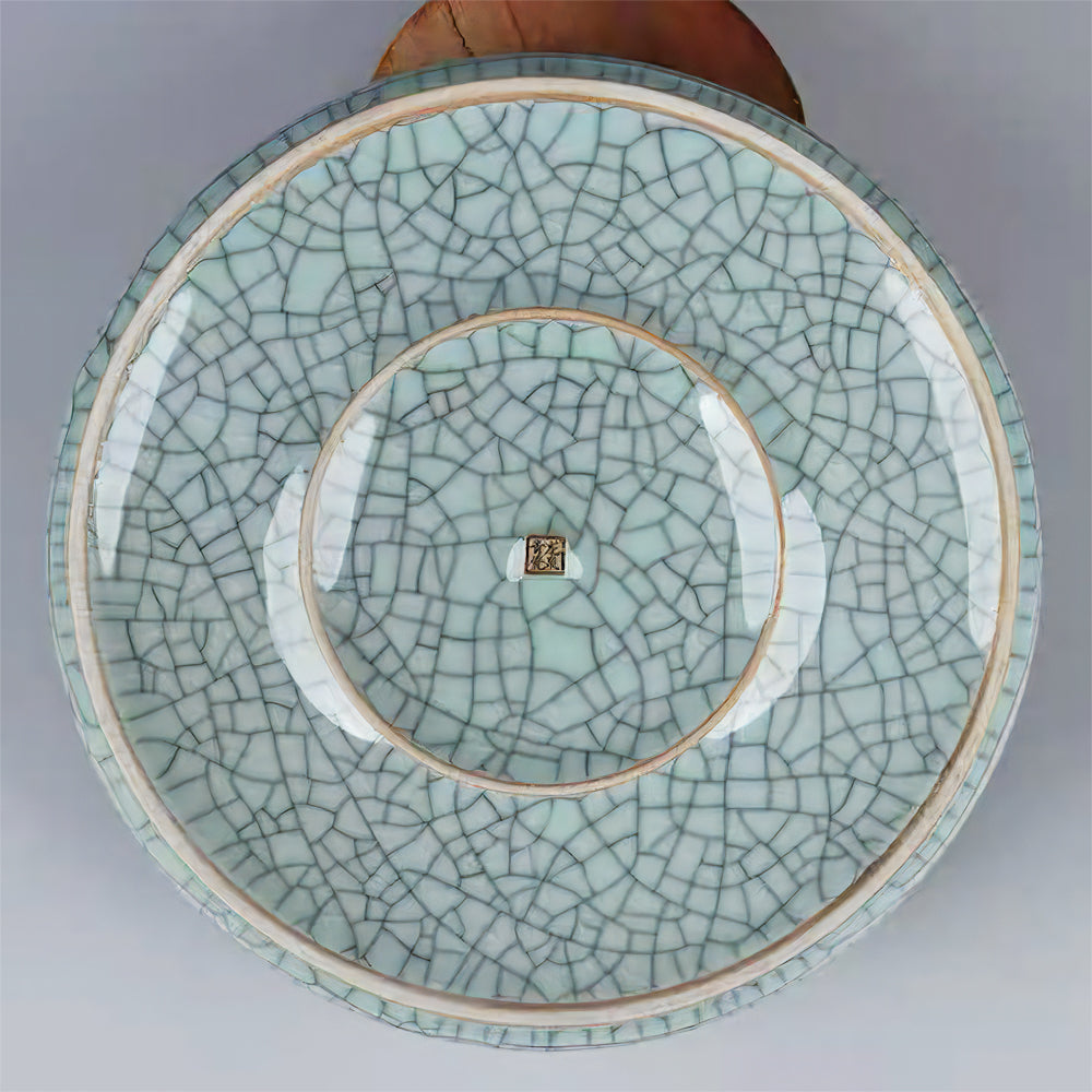 Crackle Celadon Cat/Dog Pet Bowl