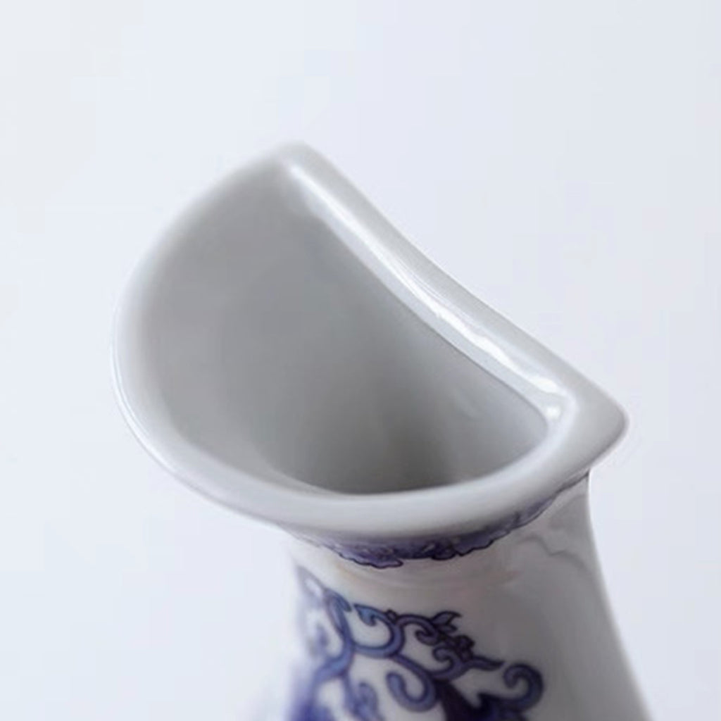 Vintage Blue & White Porcelain Wall Vase