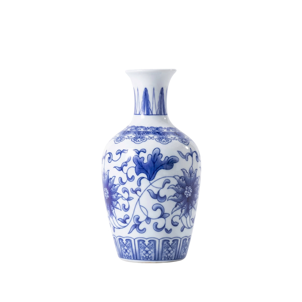 Vintage Blue & White Porcelain Wall Vase