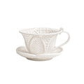 Nivelle Dehua Porcelain Woven Teacup & Saucer