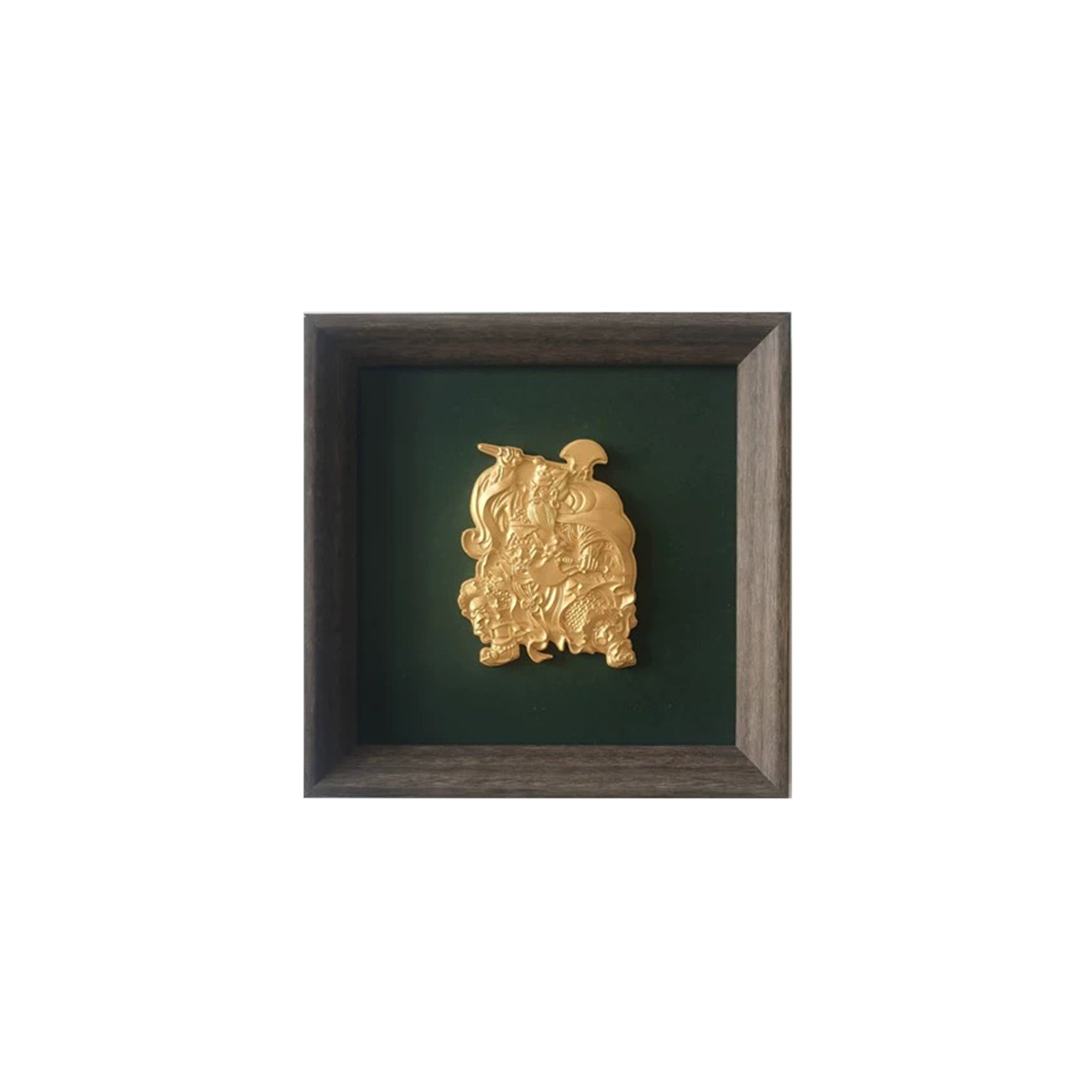 Asian-Inspired Golden Relief Framed Wall Art 215x215