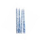 Blue Porcelain Taper Candle Set – 8pcs / 4 Designs