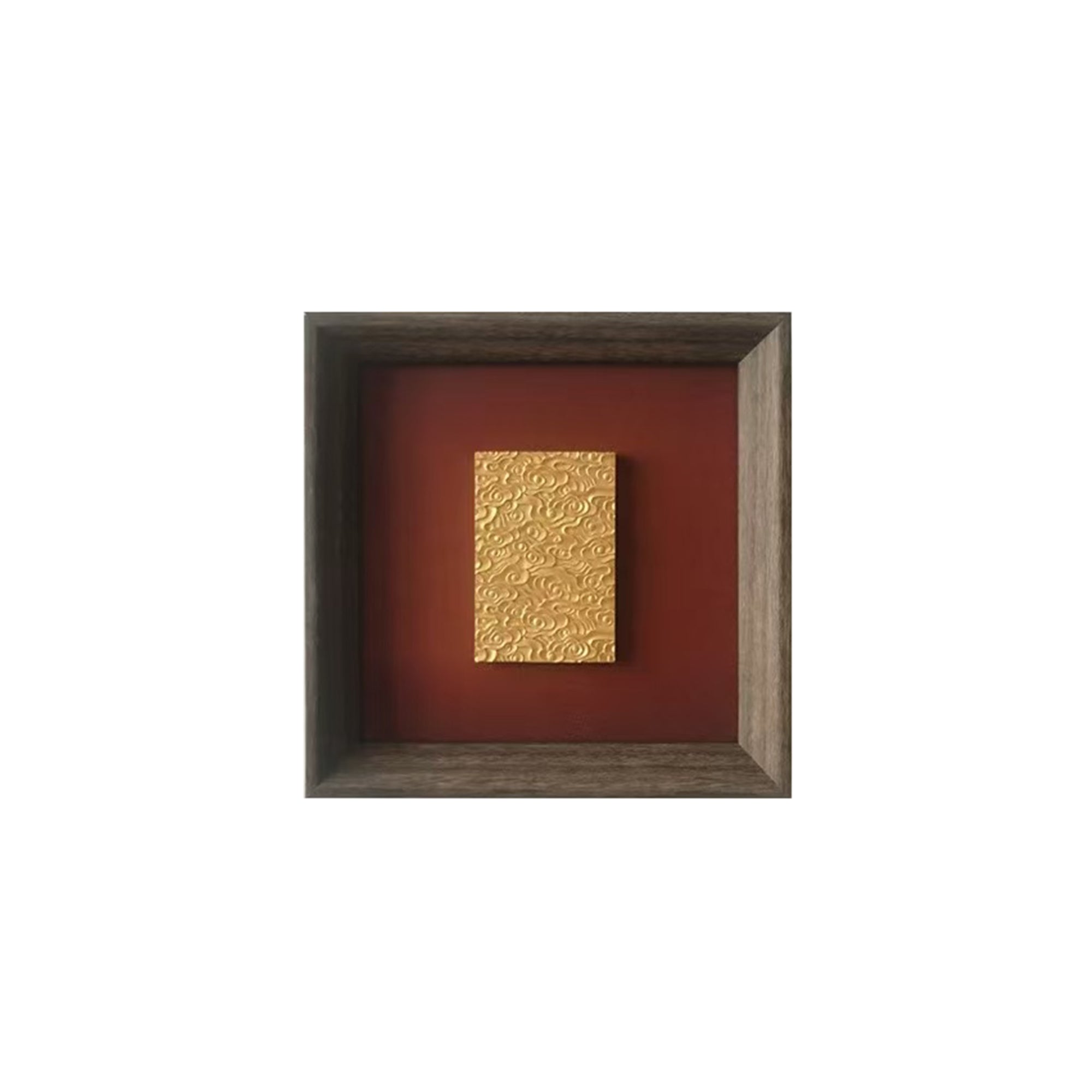 Asian-Inspired Golden Relief Framed Wall Art 215x215