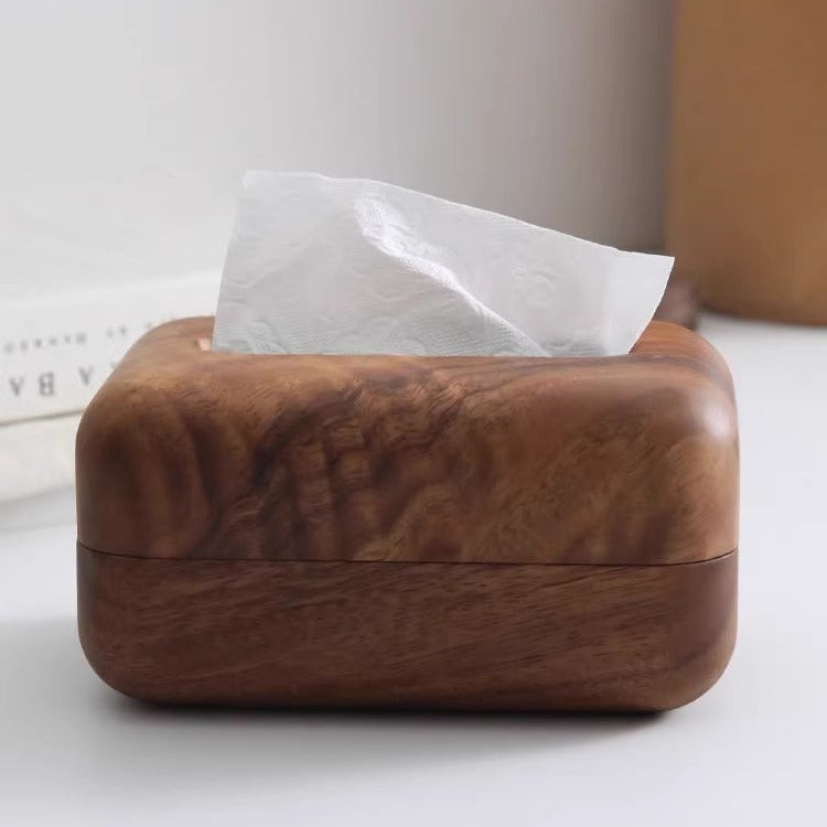Walnut Luxe Tissue Box