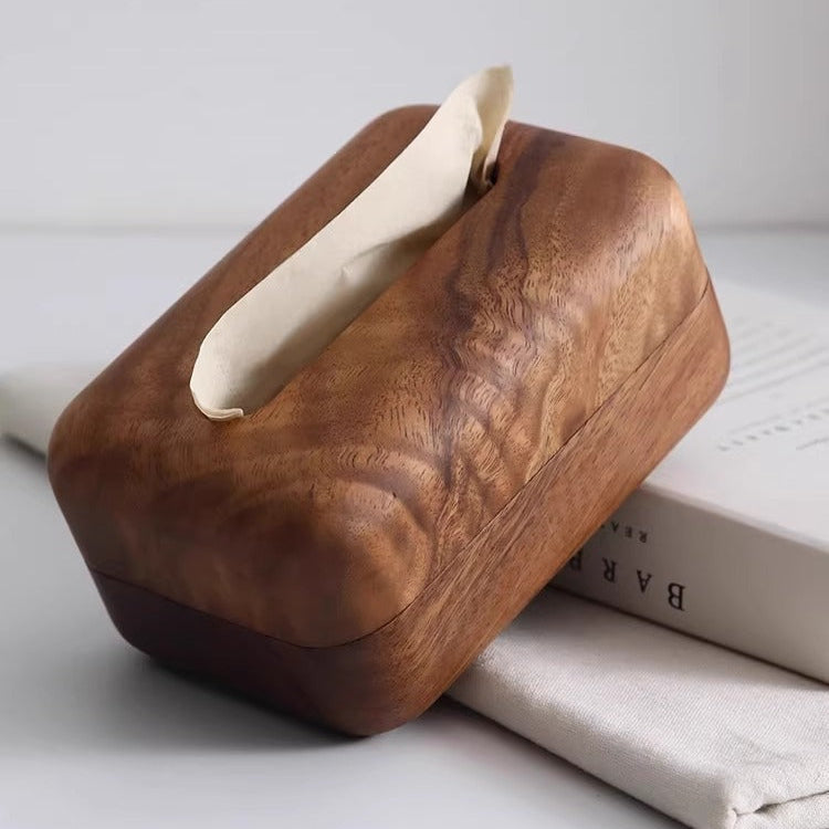 Walnut Luxe Tissue Box
