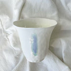Jiayu · Flowing Eternity · Hand-Pinched White Porcelain Cup