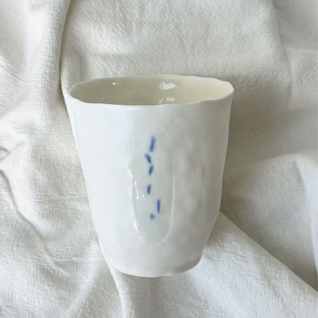 Jiayu · Flowing Eternity · Hand-Pinched White Porcelain Cup