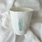 Jiayu · Flowing Eternity · Hand-Pinched White Porcelain Cup