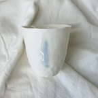 Jiayu · Flowing Eternity · Hand-Pinched White Porcelain Cup