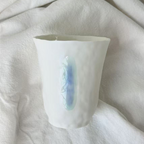 Jiayu · Flowing Eternity · Hand-Pinched White Porcelain Cup