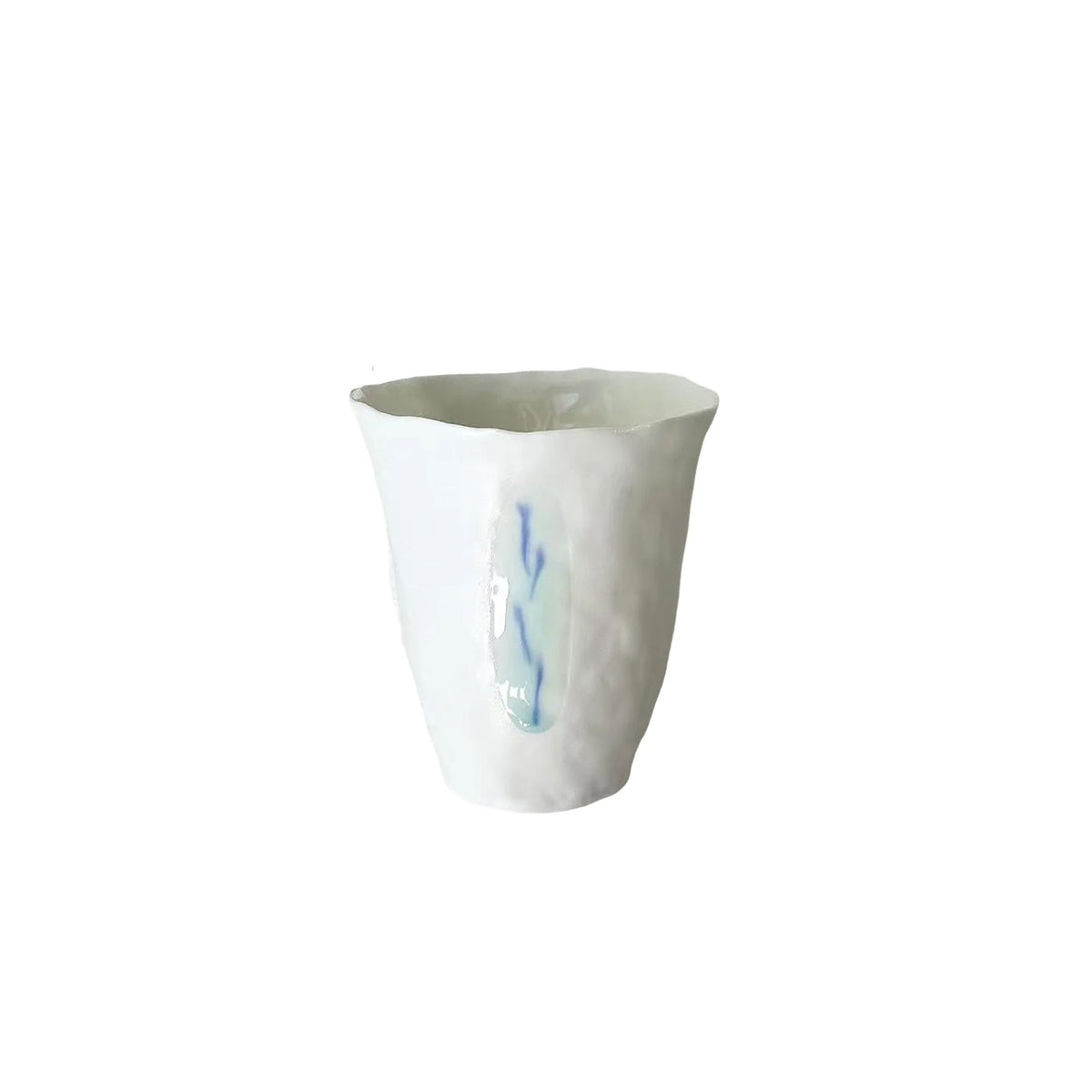 Jiayu · Flowing Eternity · Hand-Pinched White Porcelain Cup