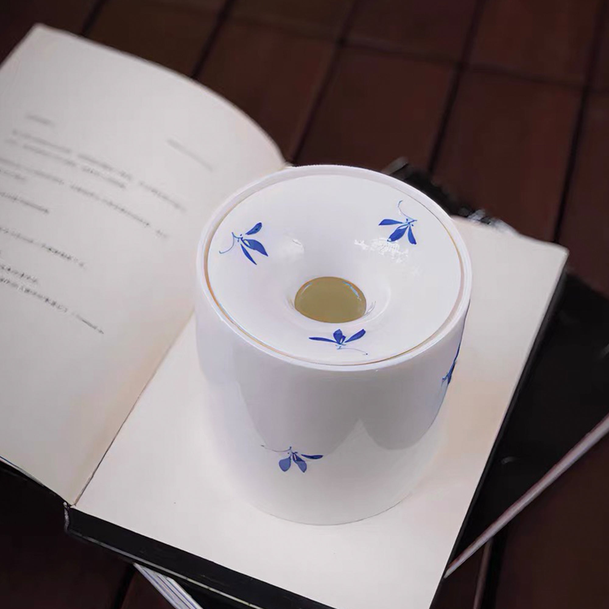 Hand-Painted Butterfly Orchid Ashtray