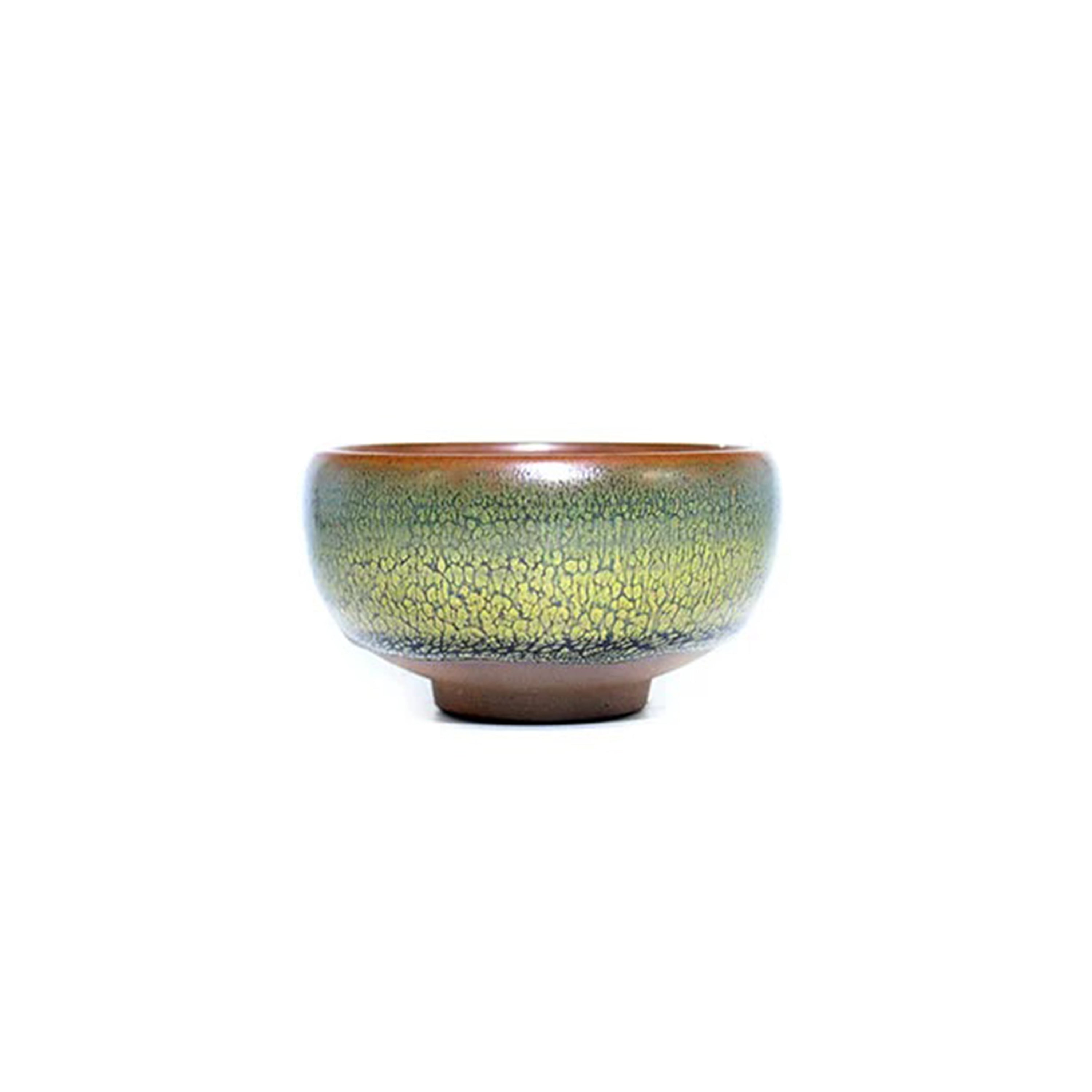 Tenmoku - Green Partridge Zen Cup