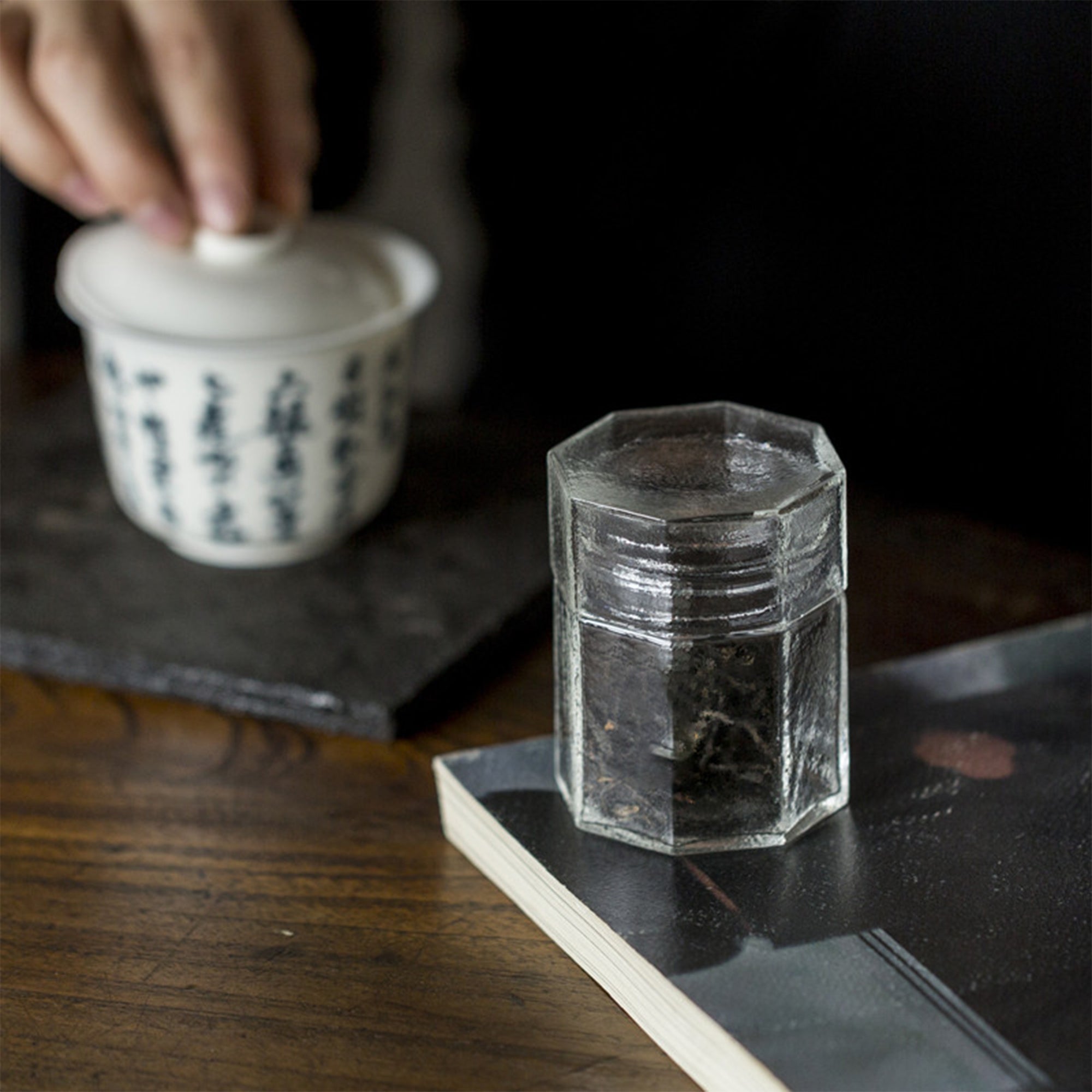 OctaMini Glass Tea Jar