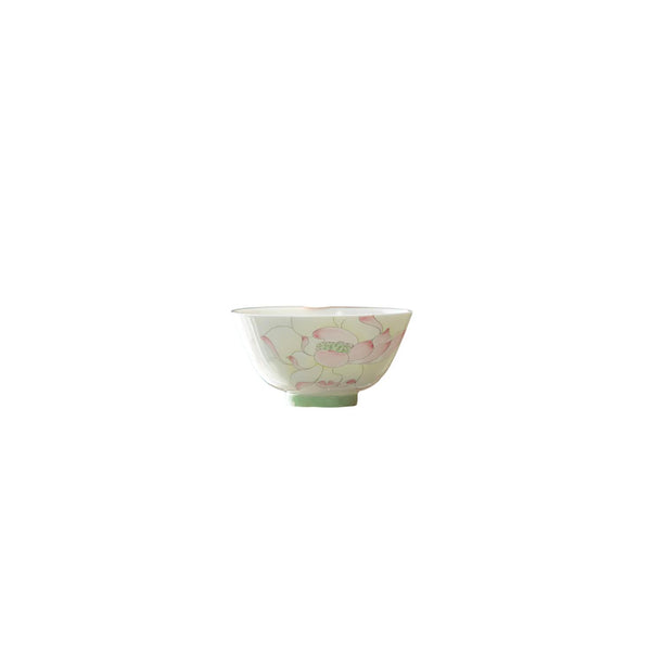 Lotus Charm Hand-Painted Porcelain Cup