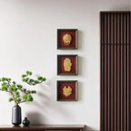 Asian-Inspired Golden Relief Framed Wall Art 215x215