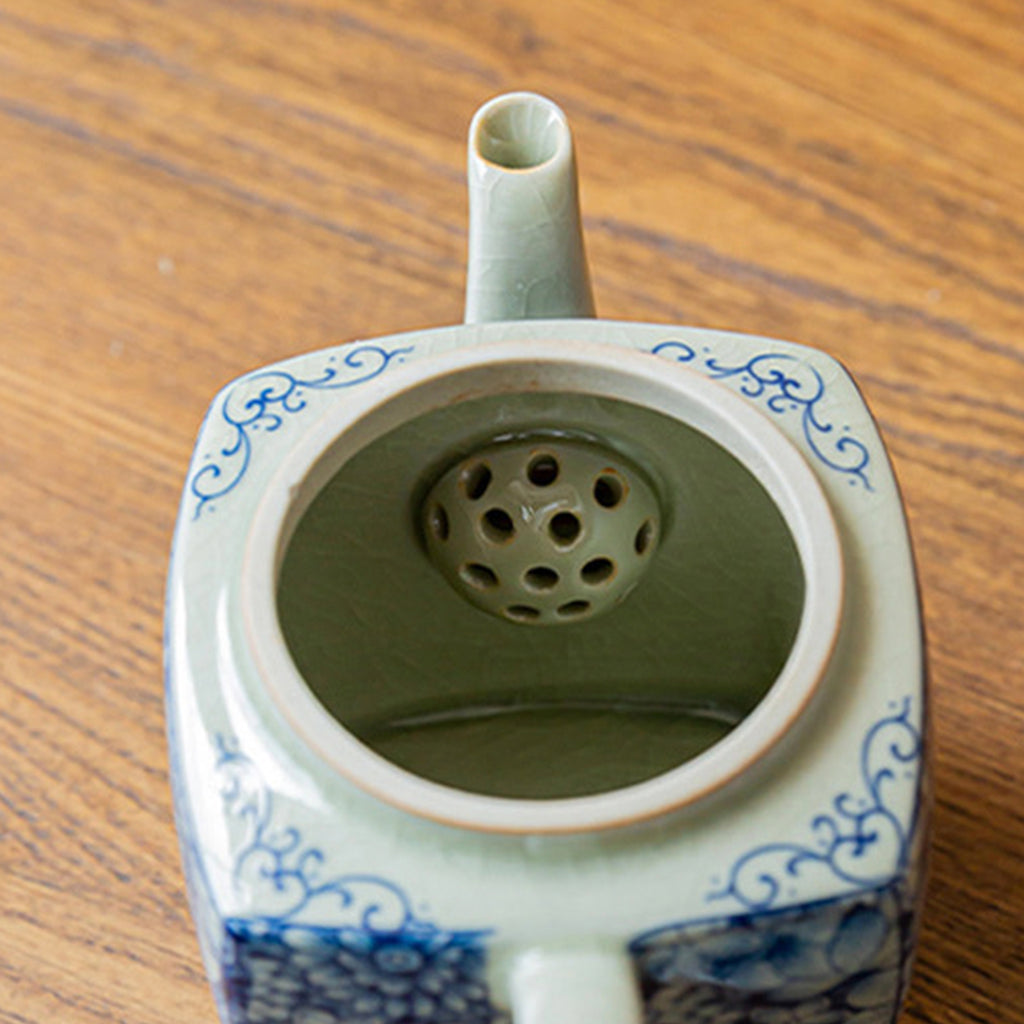 Floral Jingdezhen Porcelain Chinese Teapot