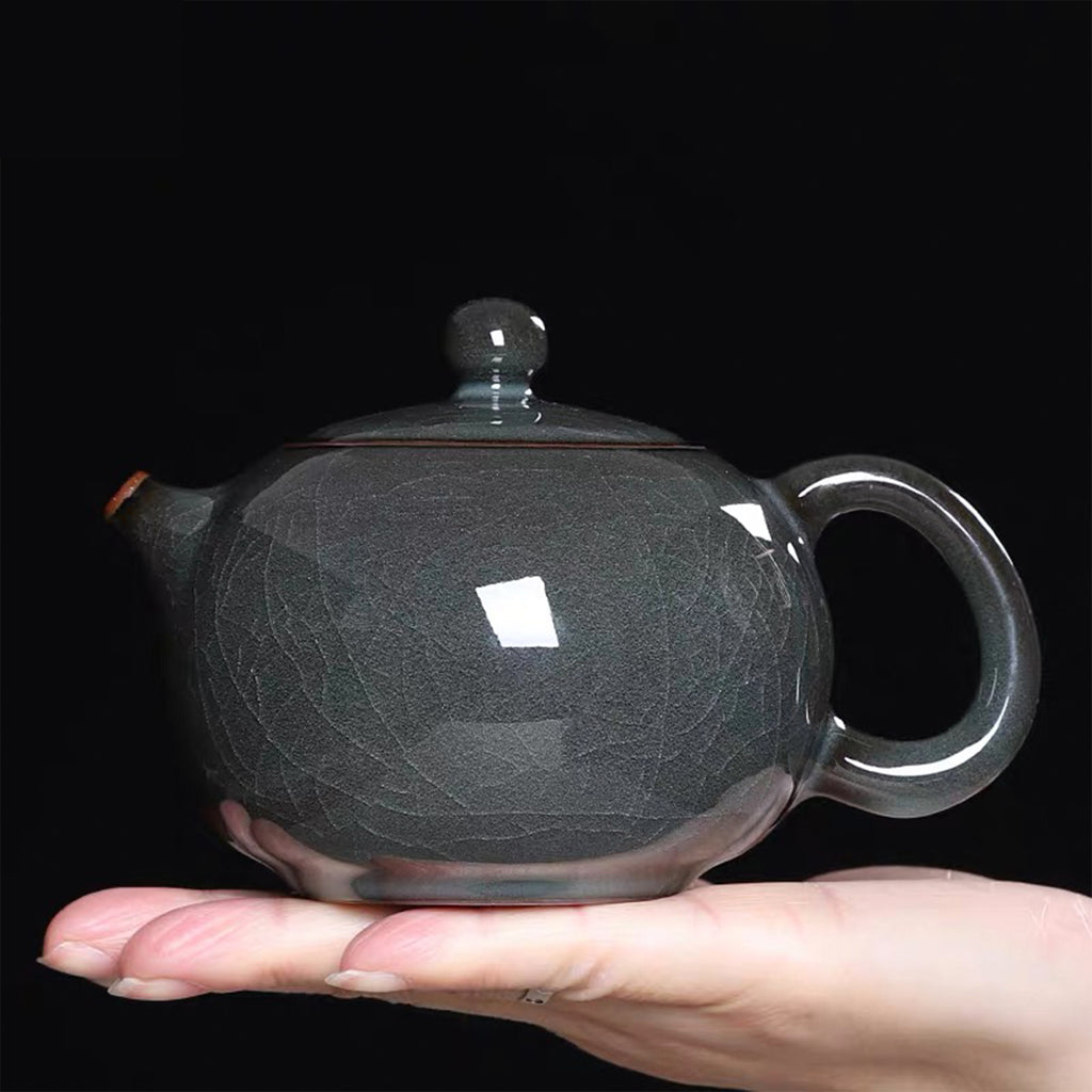 Leaf Crackle Tea Pot Cup Set