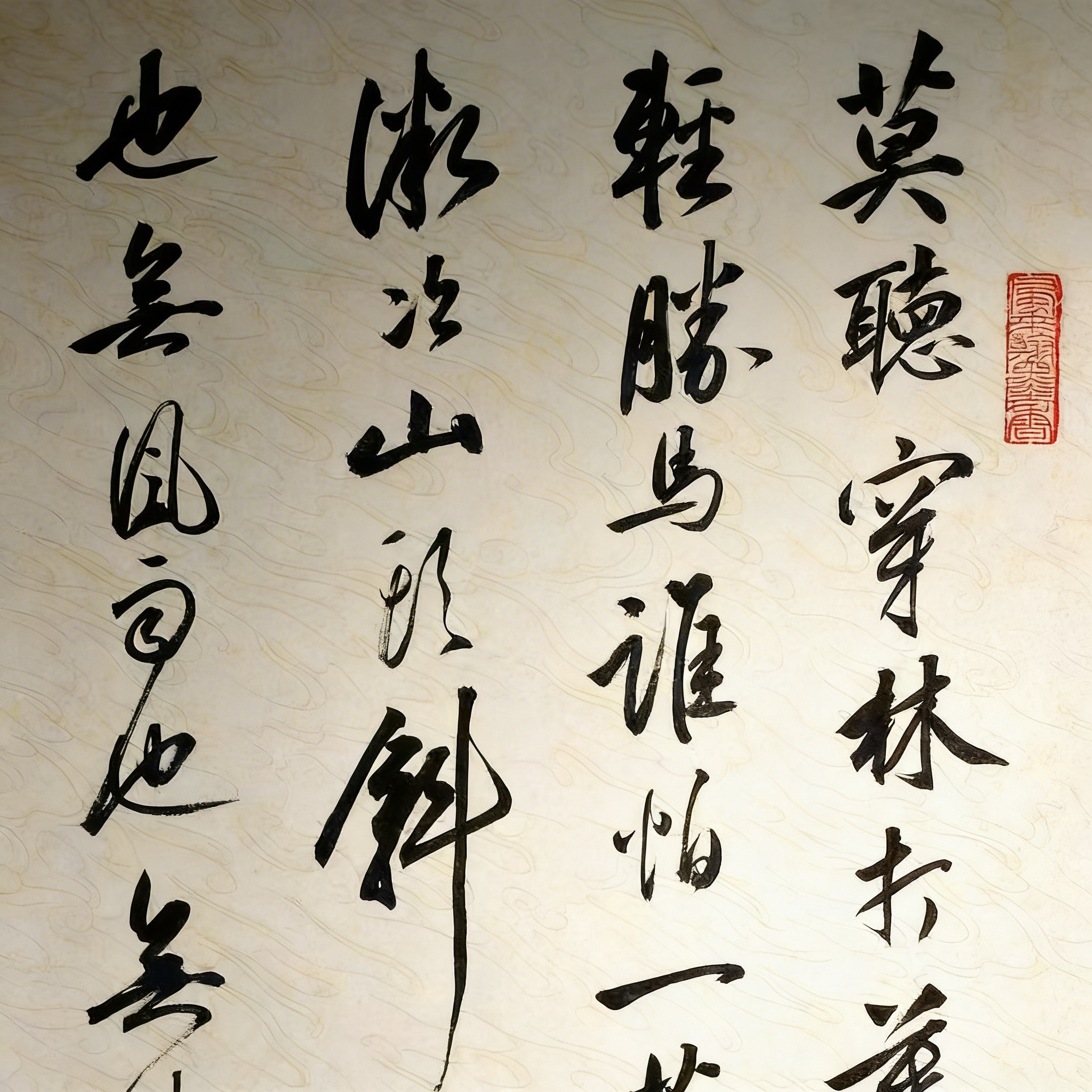 Traditional Chinese Calligraphy Hanging Scroll - Hand-brushed Wall Art - Timeless Spirit | 1240x300mm