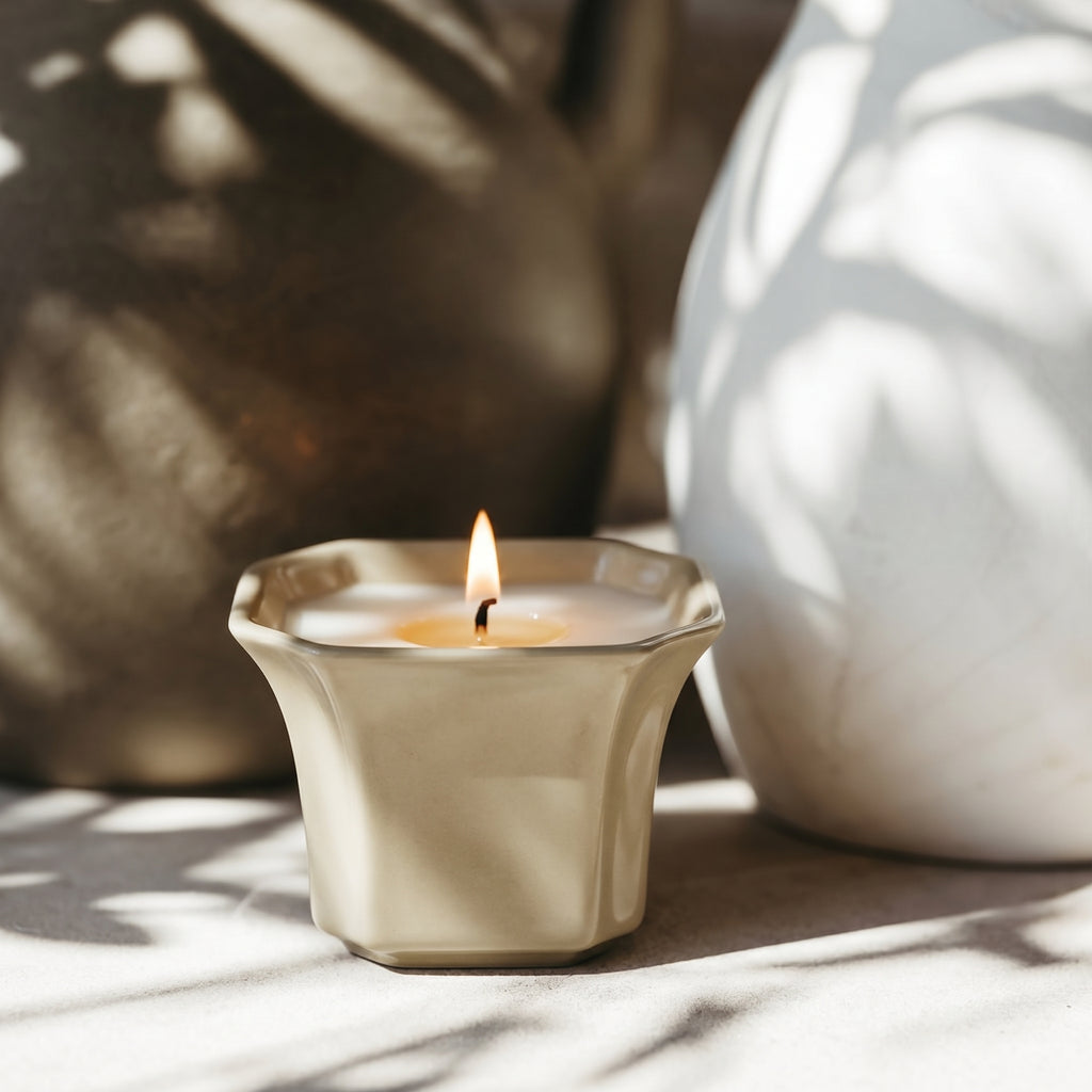 Celadon Porcelain Candle | Green Tea & Orange Blossom Soy Wax