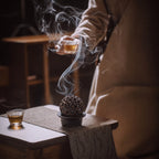 Dragon Ball Porcelain Incense Burner with Incense Sticks — Taihu Stone Sculpture