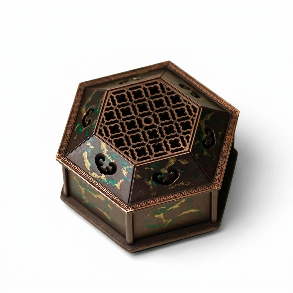 HexaMori Gilded Incense Burner Gift Set