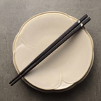 Noir Ginkgo Silver Leaf Ebony Chopsticks