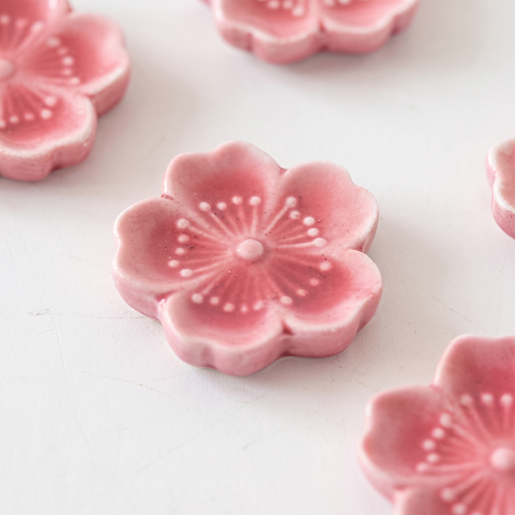 Sakura Blossom 5-Pair Chopstick Set with Ceramic Rests