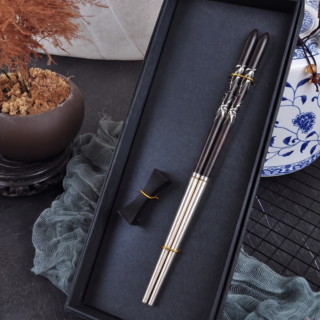 Sterling Silver Ebony Chopsticks