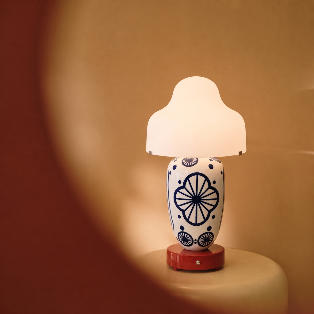 Cerunelle Azure Bloom Table Lamp