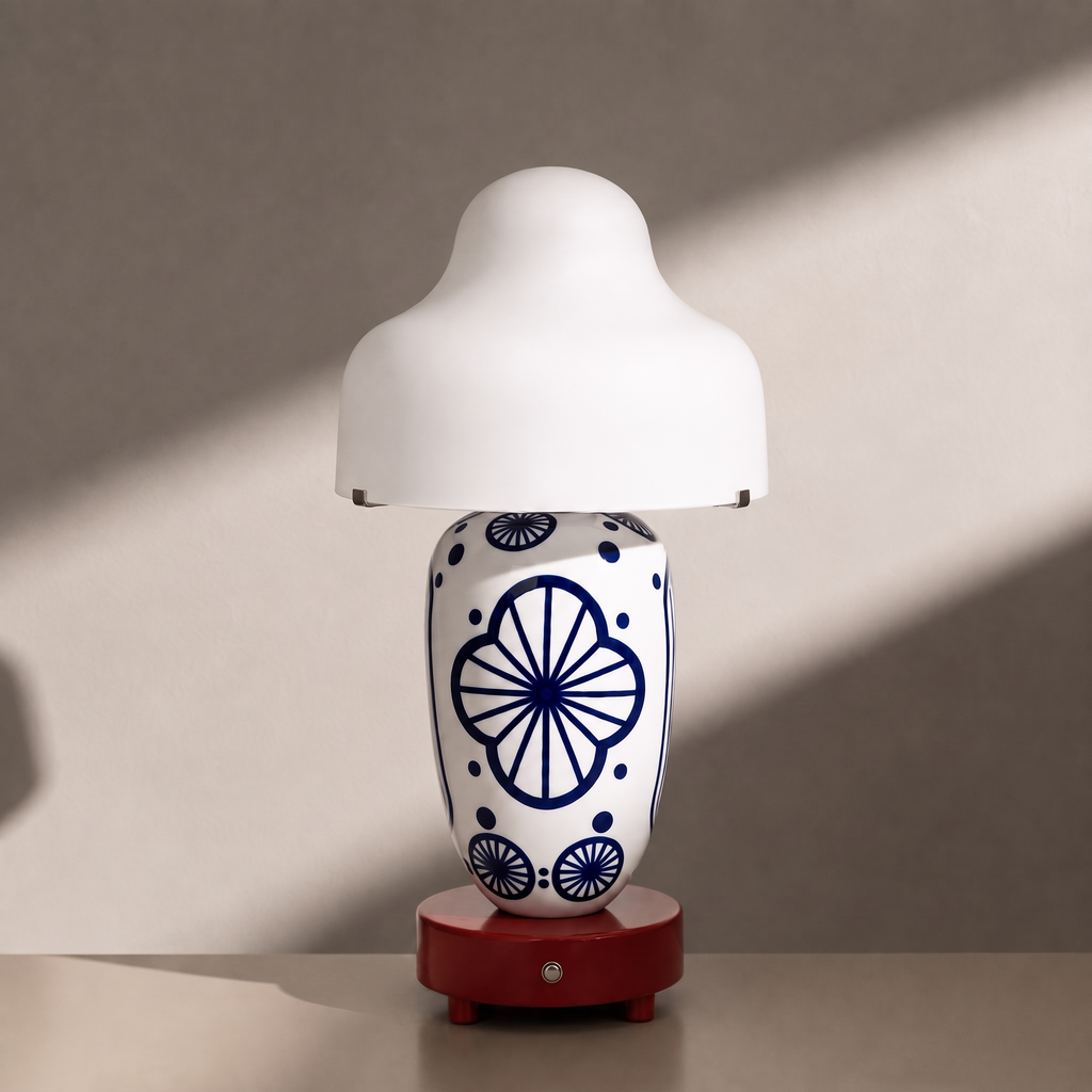 Cerunelle Azure Bloom Table Lamp