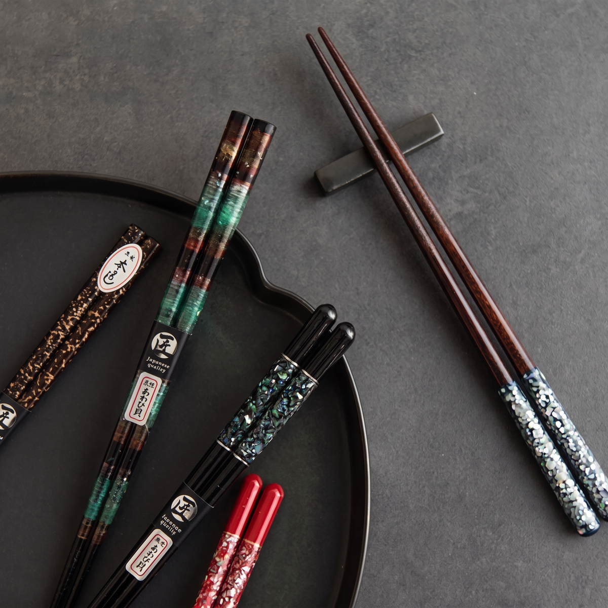 Striped Weave Handcrafted Artisan Japanese Chopsticks