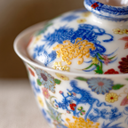 Imperial Garden Bloom Floravale Porcelain Gaiwan