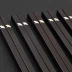Noir Ginkgo Silver Leaf Ebony Chopsticks
