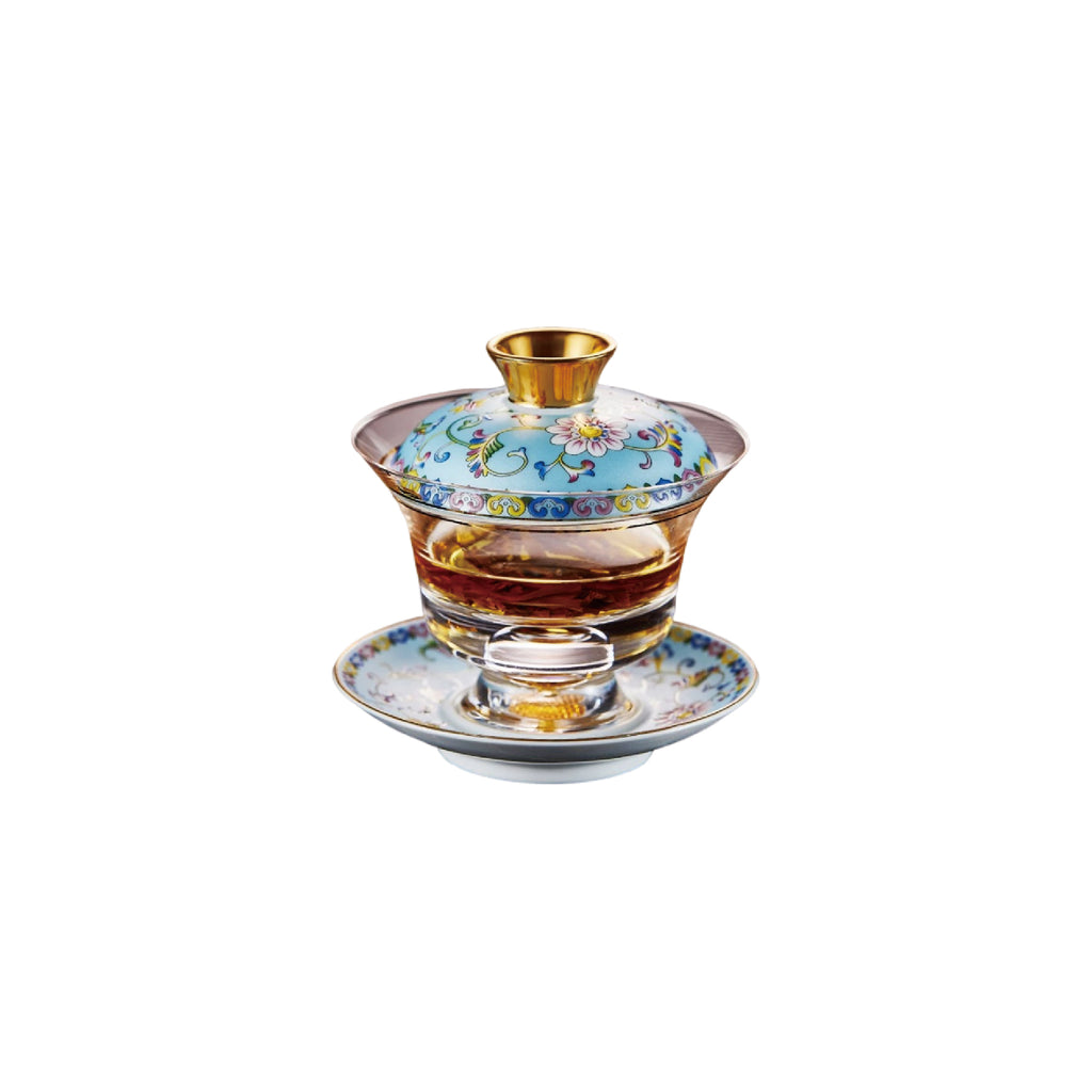 Chinese Tea Cup with Lid - Fong's Golden Traditional Gaiwan