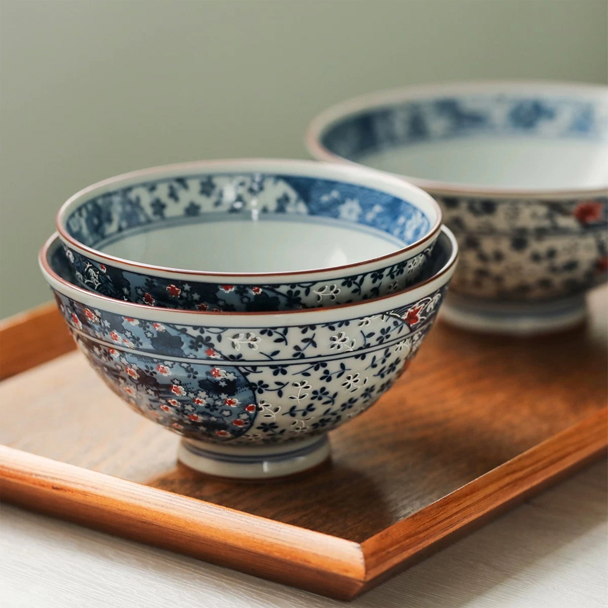 Hand-Painted Antique-Style Maple Bowl