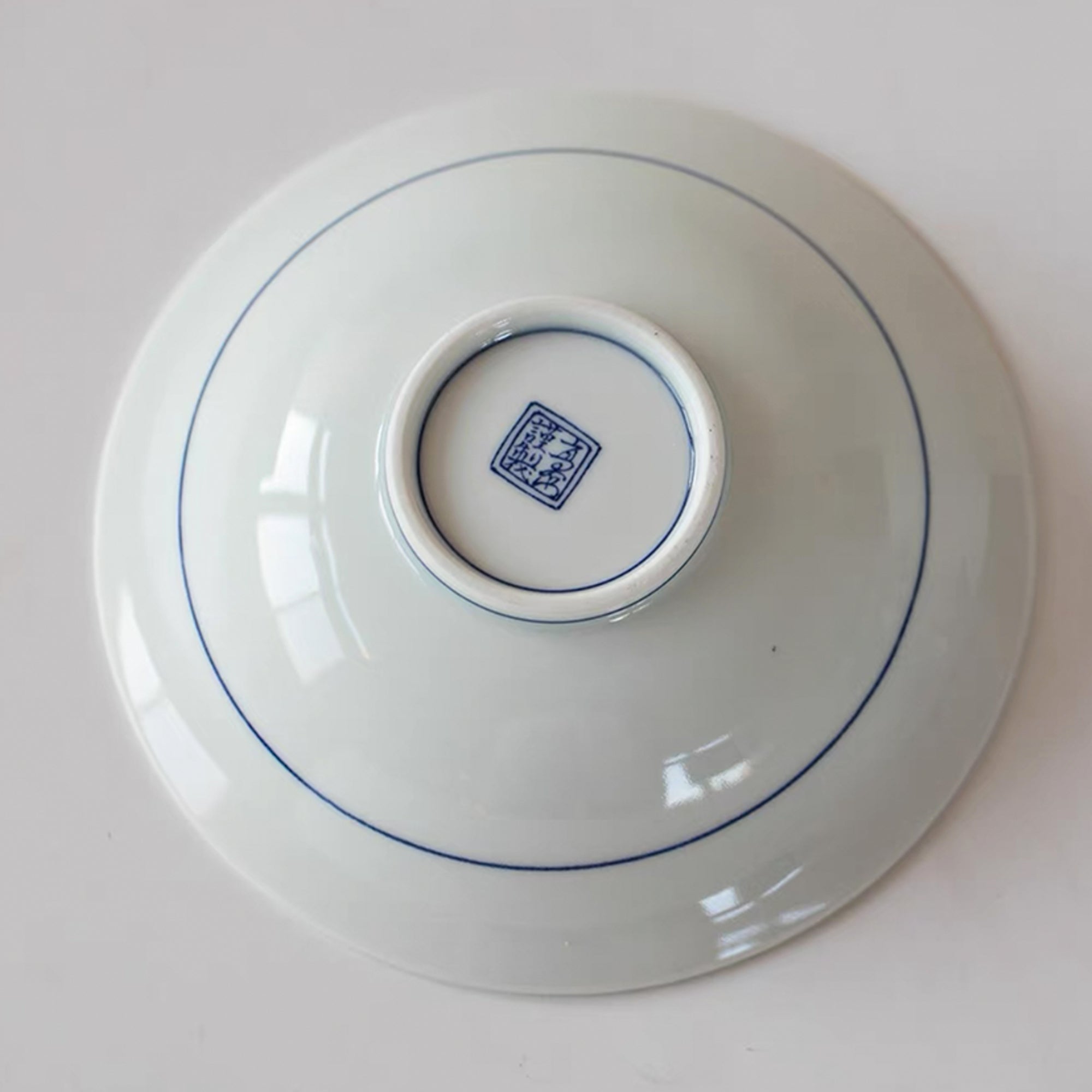 Hand-Painted Indigo Petal Plate