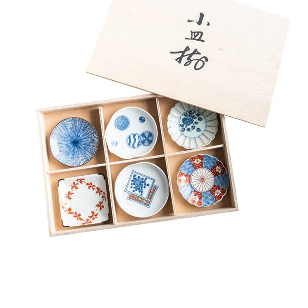 Arita Ware Floral 6 Plates Gift Set