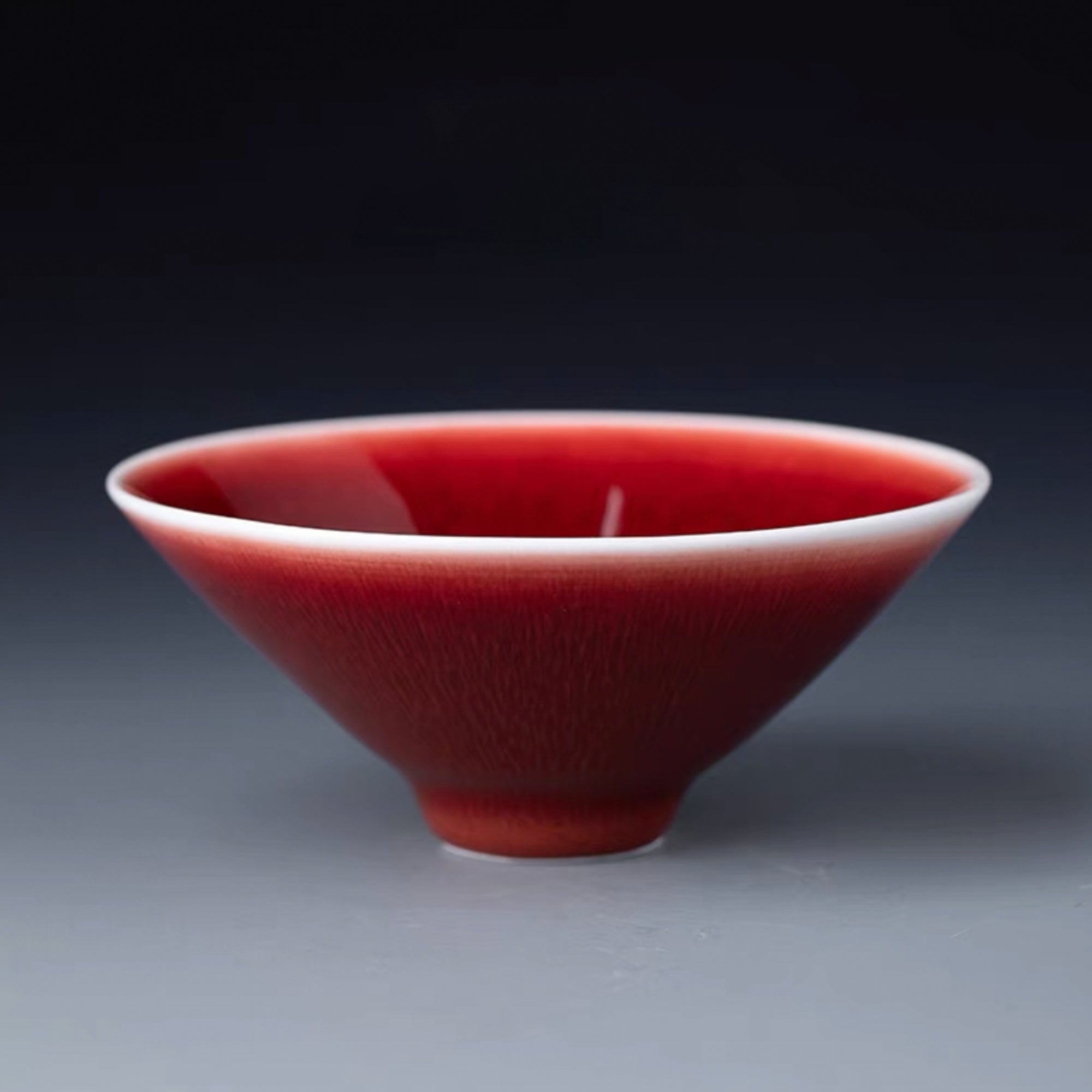 Lang Red Glaze Handcrafted Fine Porcelain Tea Cup