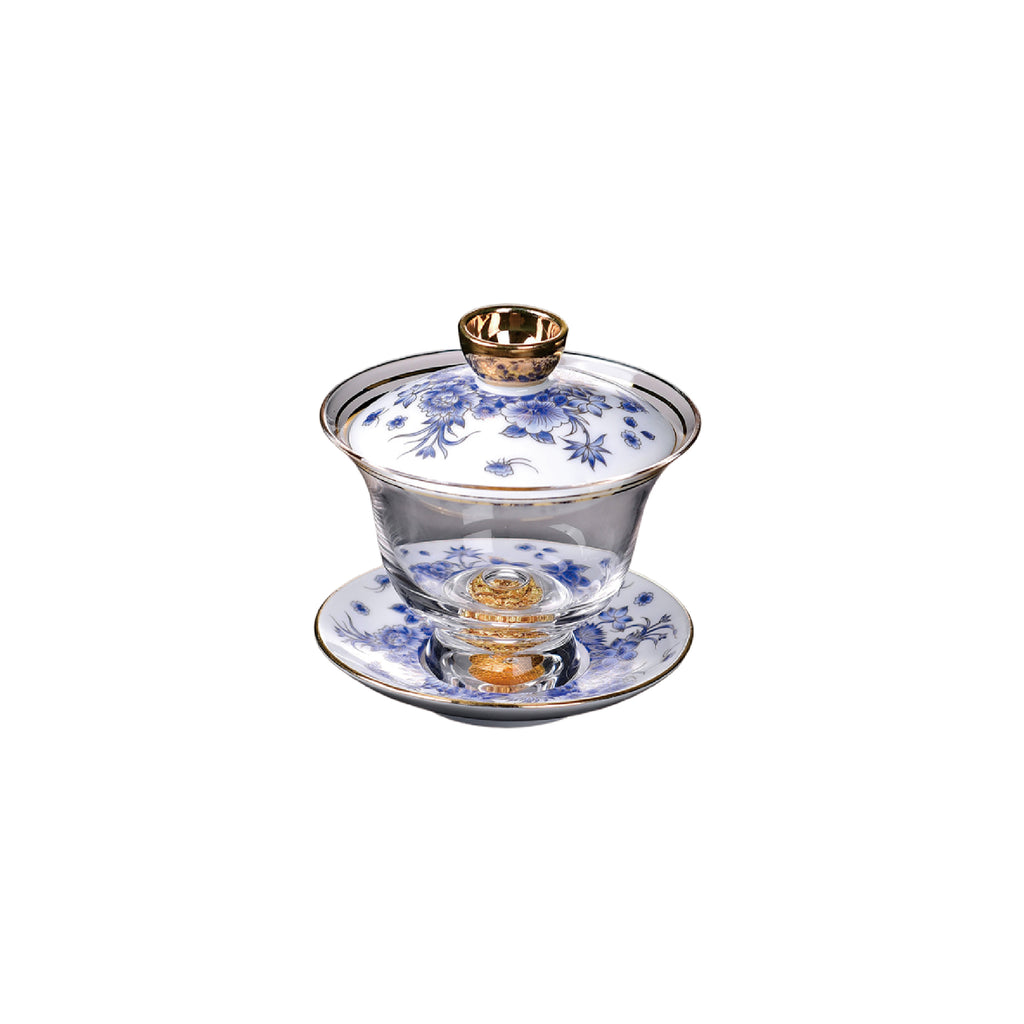 Chinese Tea Cup with Lid - Fong's Golden Traditional Gaiwan
