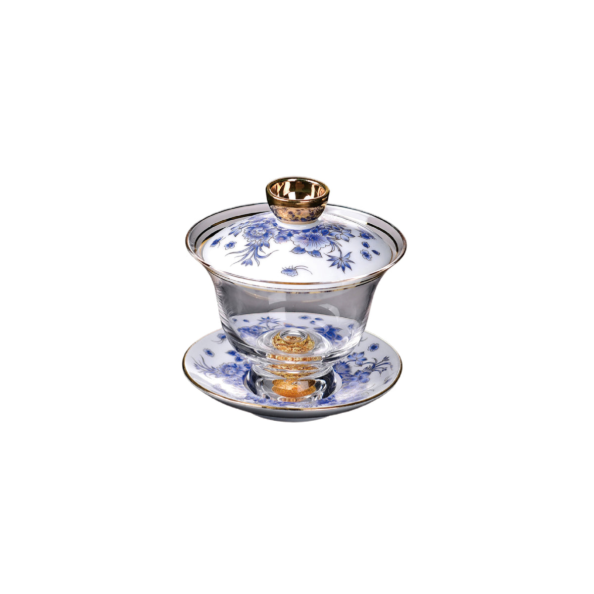 Chinese Tea Cup with Lid - Fong's Golden Traditional Gaiwan