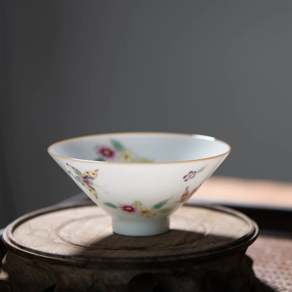Hand-Painted Thin-Walled Pure White Porcelain Tea Cup