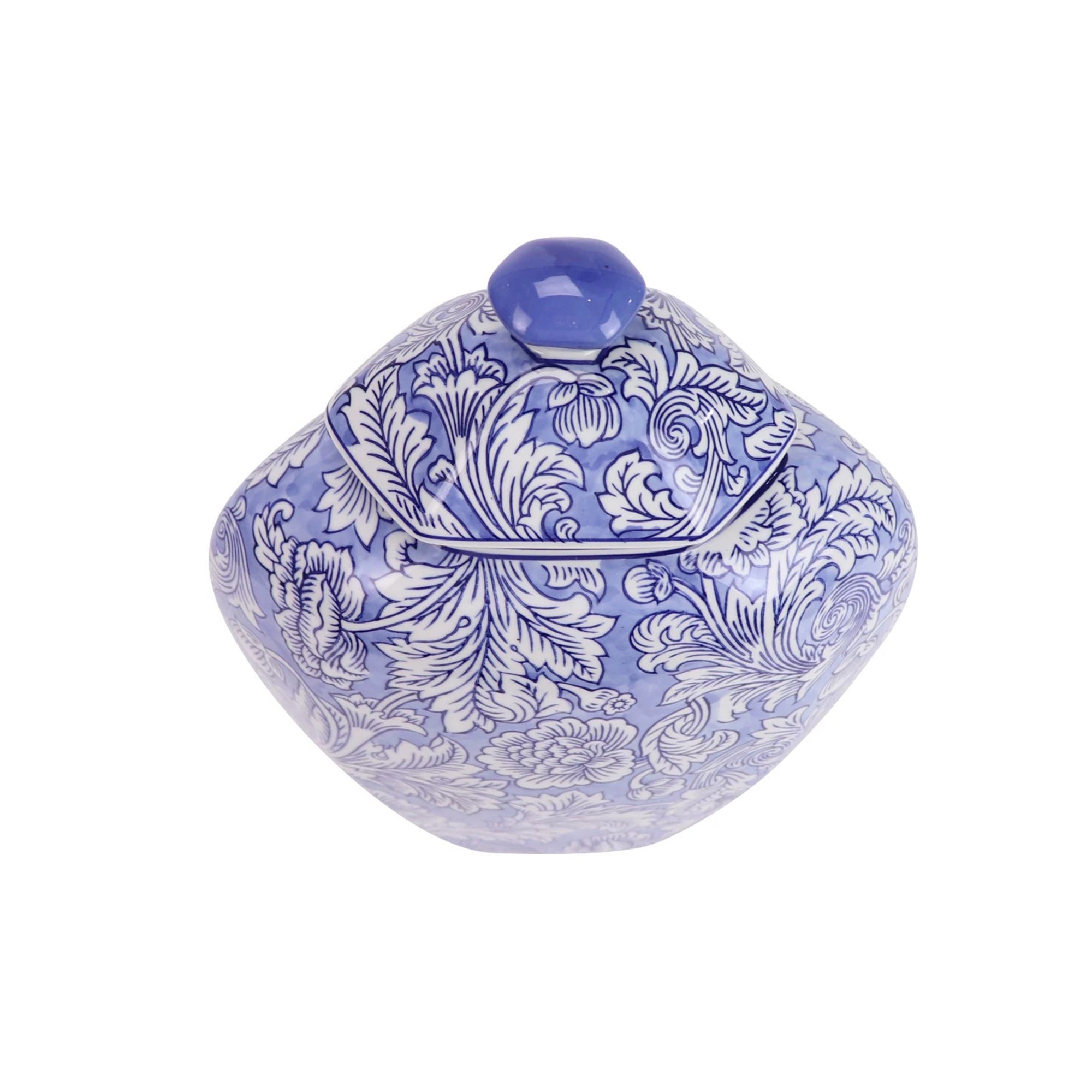 Modern Chinese Blue and White Floral Vase