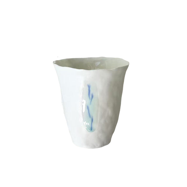 Jiayu · Flowing Eternity · Hand-Pinched White Porcelain Cup