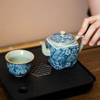 Floral Jingdezhen Porcelain Chinese Teapot