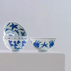 Floral Blue Porcelain Bowl